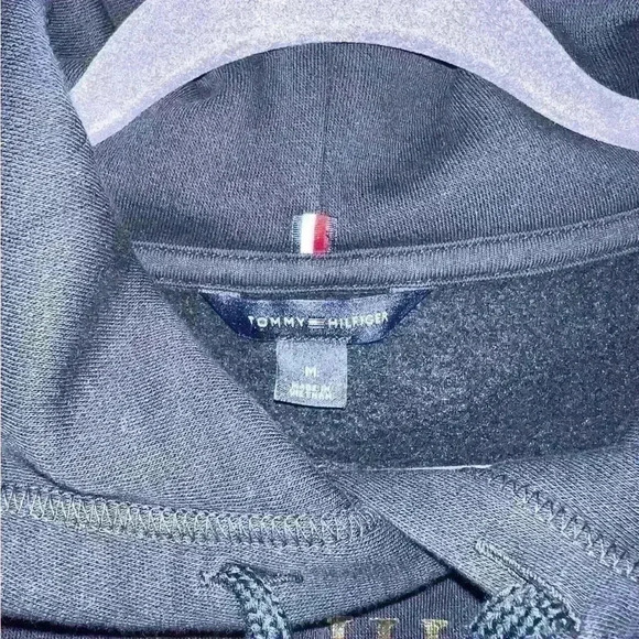 Tommy Hilfiger Metallic NYC Circle Logo Hoodie. Size Medium - Picture 5 of 5